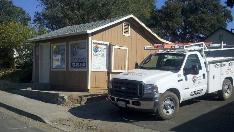 Performance Mechanical Heating & Cooling shop and service truck